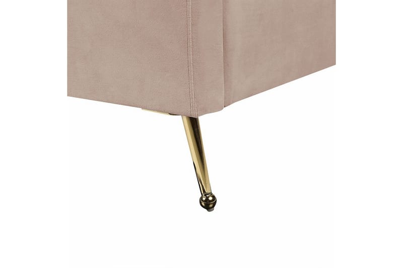 Säng med lamellram Miribel - Taupe, guld, 140x200 cm - Möbler - Sovrum - Sängram & sängstomme