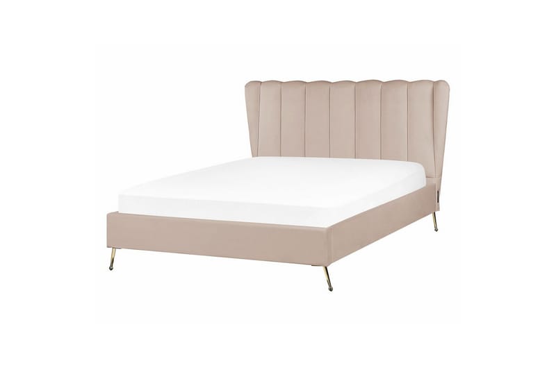 Säng med lamellram Miribel - Taupe, guld, 140x200 cm - Möbler - Sovrum - Sängram & sängstomme