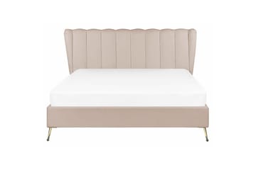 Säng med lamellram Miribel - Taupe, guld, 160x200 cm - Möbler - Sovrum - Sängram & sängstomme
