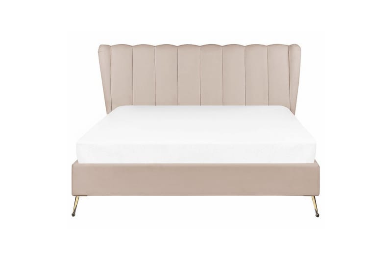 Säng med lamellram Miribel - Taupe, guld, 160x200 cm - Möbler - Sovrum - Sängram & sängstomme