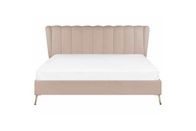 Säng med lamellram Miribel - Taupe, guld, 180x200 cm - Möbler - Sovrum - Sängram & sängstomme