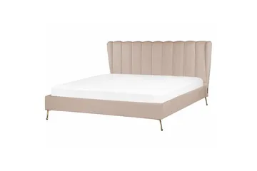 Säng med lamellram Miribel - Taupe, guld, 180x200 cm - Möbler - Sovrum - Sängram & sängstomme