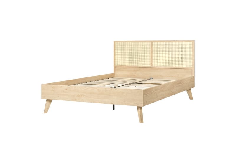 Säng med lamellram Monpazier - Ljus trä, 140x200 cm - Möbler - Sovrum - Sängram & sängstomme