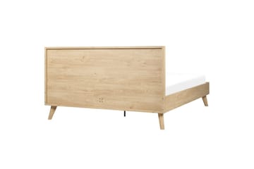 Säng med lamellram Monpazier - Ljus trä, 160x200 cm - Möbler - Sovrum - Sängram & sängstomme