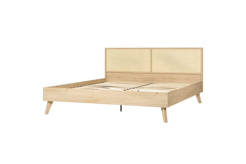 Säng med lamellram Monpazier - Ljus trä, 180x200 cm - Möbler - Sovrum - Sängram & sängstomme