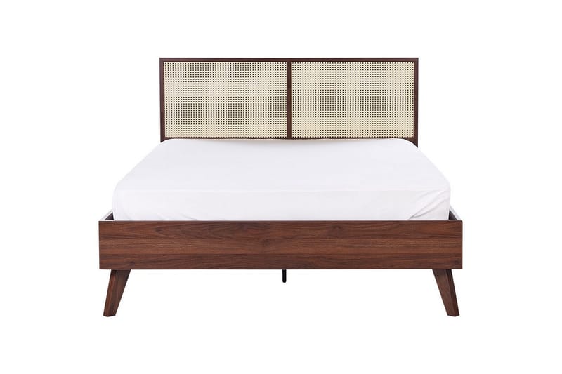 Säng med lamellram Monpazier - Mörkt trä, 140x200 cm - Möbler - Sovrum - Sängram & sängstomme