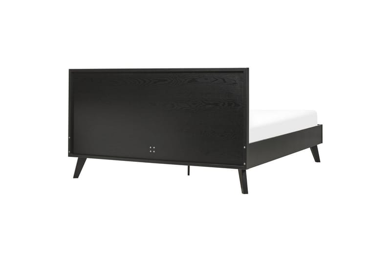 Säng med lamellram Monpazier - Svart, ljust trä, 160x200 cm - Möbler - Sovrum - Sängram & sängstomme