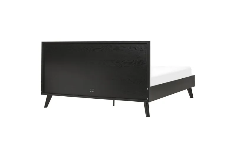 Säng med lamellram Monpazier - Svart, ljust trä, 160x200 cm - Möbler - Sovrum - Sängram & sängstomme