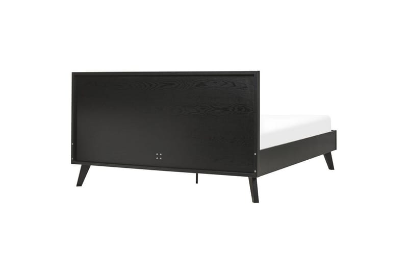 Säng med lamellram Monpazier - Svart, ljust trä, 160x200 cm - Möbler - Sovrum - Sängram & sängstomme