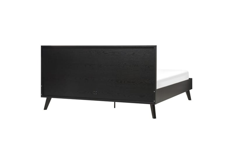 Säng med lamellram Monpazier - Svart, ljust trä, 180x200 cm - Möbler - Sovrum - Sängram & sängstomme