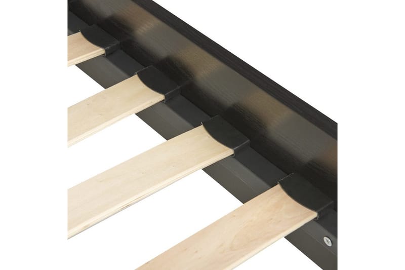 Säng med lamellram Monpazier - Svart, ljust trä, 180x200 cm - Möbler - Sovrum - Sängram & sängstomme