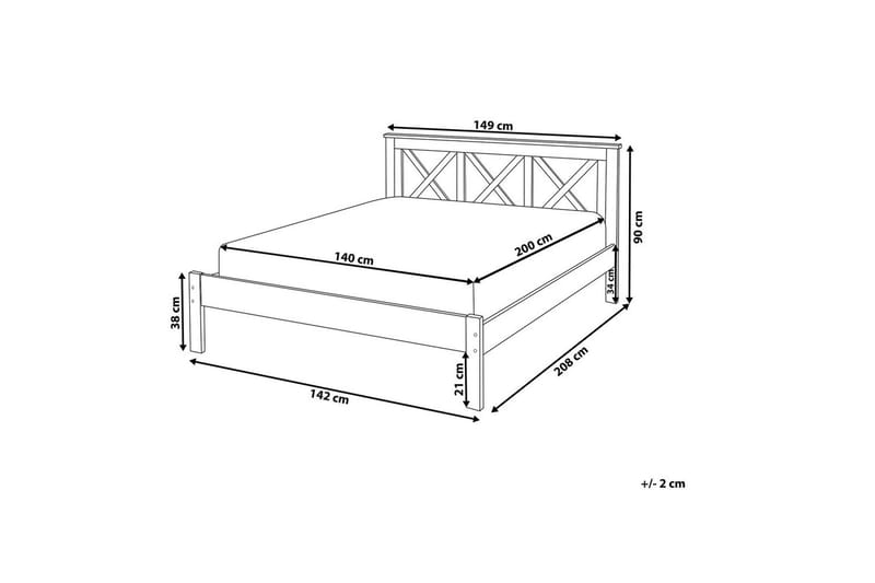 Säng med lamellram Tannay - Ljus trä, 140x200 cm - Möbler - Sovrum - Sängram & sängstomme
