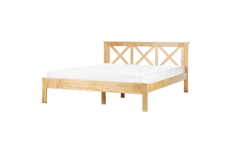 Säng med lamellram Tannay, Ljus trä, 160x200 cm