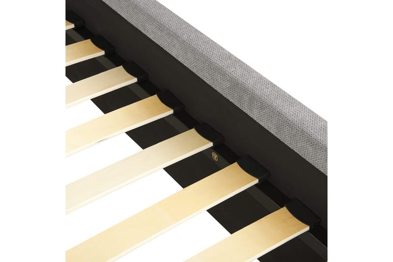 Säng med lamellram Valognes - Grå, svart, 160x200 cm - Möbler - Sovrum - Sängram & sängstomme