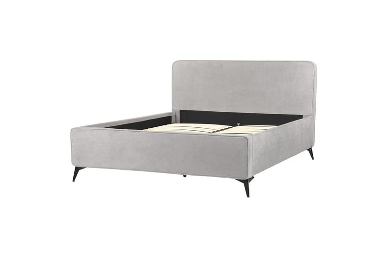 Säng med lamellram Valognes - Grå, svart, 160x200 cm - Möbler - Sovrum - Sängram & sängstomme