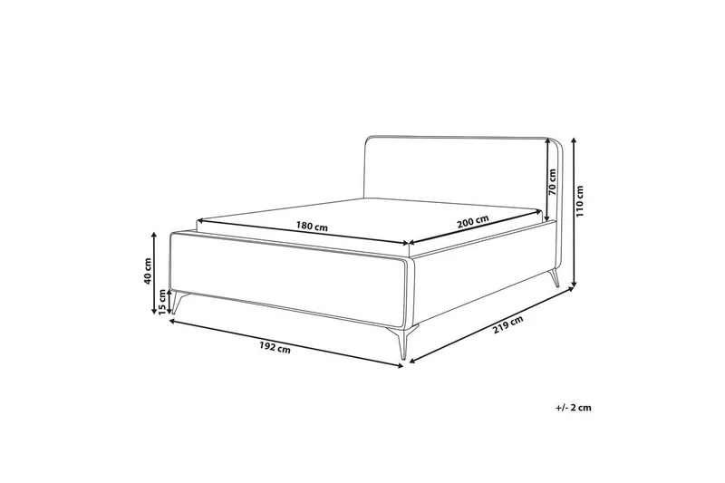 Säng med lamellram Valognes - Grön, Svart, 180x200 cm - Möbler - Sovrum - Sängram & sängstomme