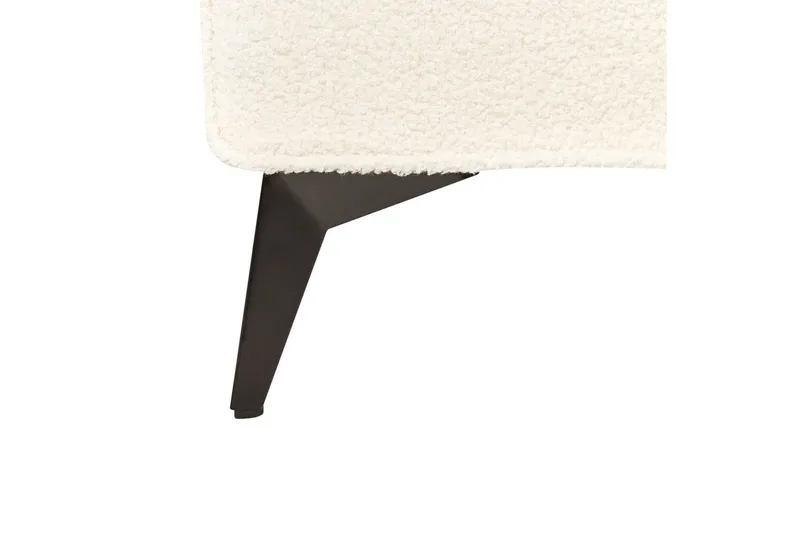 Säng med lamellram Valognes - Krämvit, Svart, 160x200 cm - Möbler - Sovrum - Sängram & sängstomme