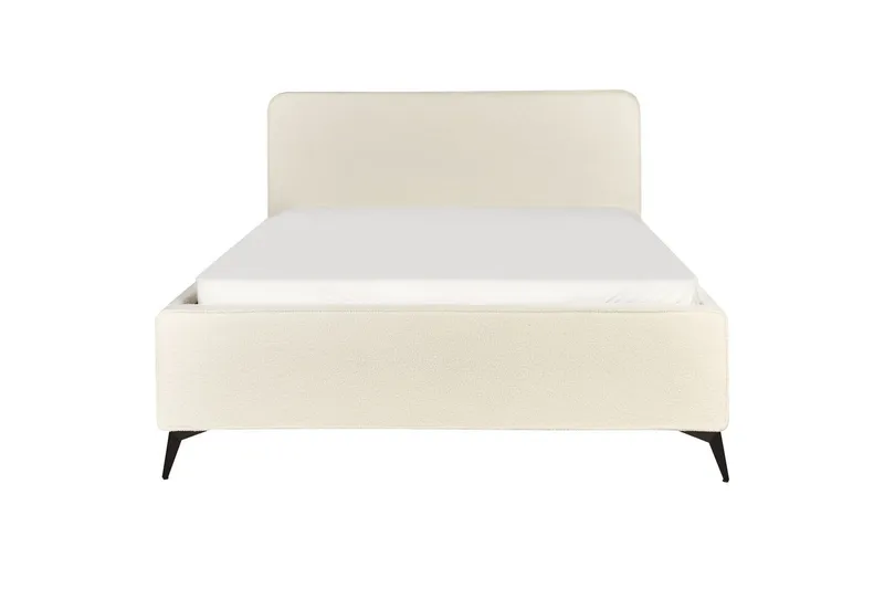 Säng med lamellram Valognes - Krämvit, Svart, 160x200 cm - Möbler - Sovrum - Sängram & sängstomme