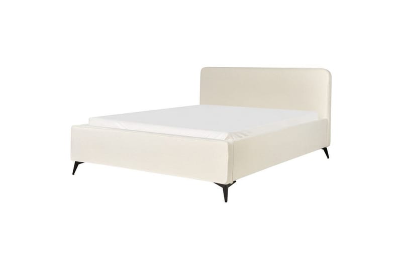Säng med lamellram Valognes - Krämvit, Svart, 180x200 cm - Möbler - Sovrum - Sängram & sängstomme