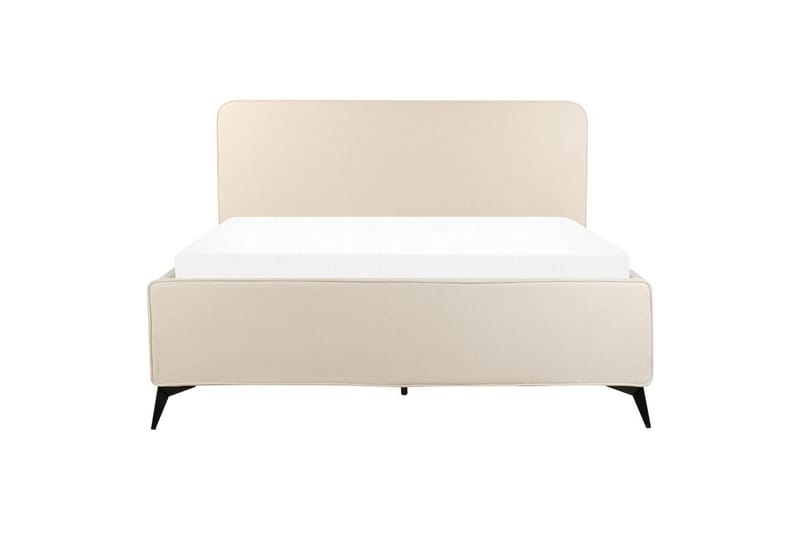Säng med lamellram Valognes - Ljusbeige, svart, 160x200 cm - Möbler - Sovrum - Sängram & sängstomme