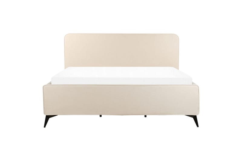Säng med lamellram Valognes - Ljusbeige, svart, 180x200 cm - Möbler - Sovrum - Sängram & sängstomme