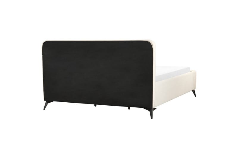 Säng med lamellram Valognes - Ljusbeige, svart, 180x200 cm - Möbler - Sovrum - Sängram & sängstomme