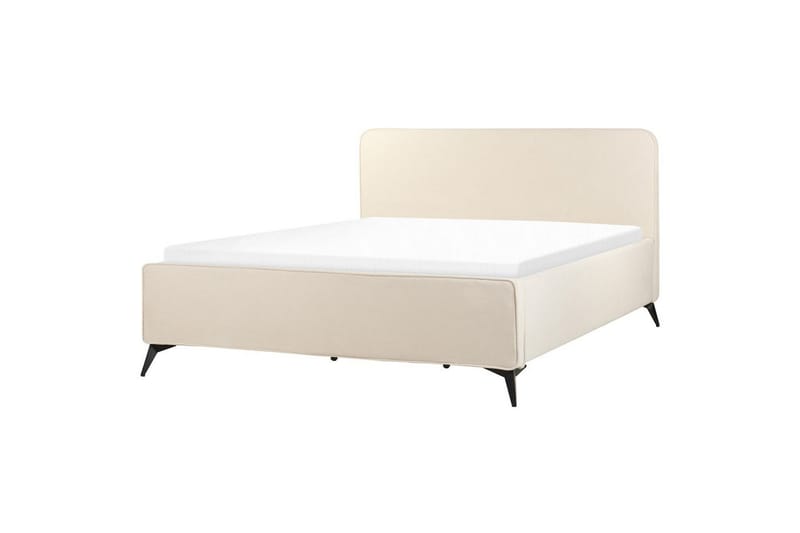 Säng med lamellram Valognes - Ljusbeige, svart, 180x200 cm - Möbler - Sovrum - Sängram & sängstomme