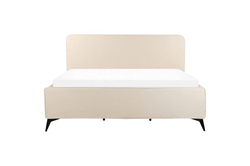 Säng med lamellram Valognes - Ljusbeige, svart, 180x200 cm - Möbler - Sovrum - Sängram & sängstomme