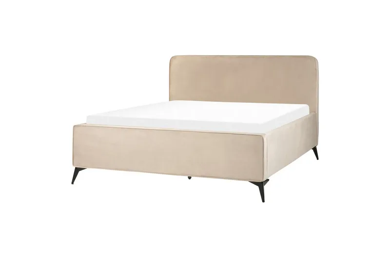 Säng med lamellram Valognes, Taupe, svart, 160x200 cm