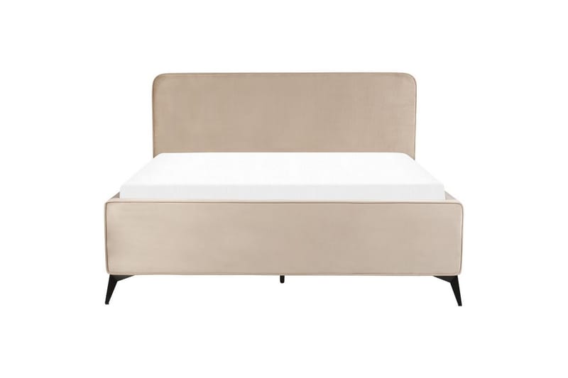 Säng med lamellram Valognes - Taupe, svart, 160x200 cm - Möbler - Sovrum - Sängram & sängstomme