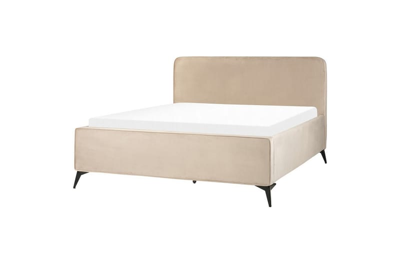 Säng med lamellram Valognes - Taupe, svart, 160x200 cm - Möbler - Sovrum - Sängram & sängstomme