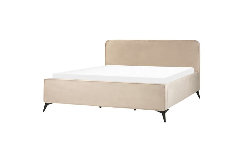 Säng med lamellram Valognes - Taupe, svart, 180x200 cm - Möbler - Sovrum - Sängram & sängstomme
