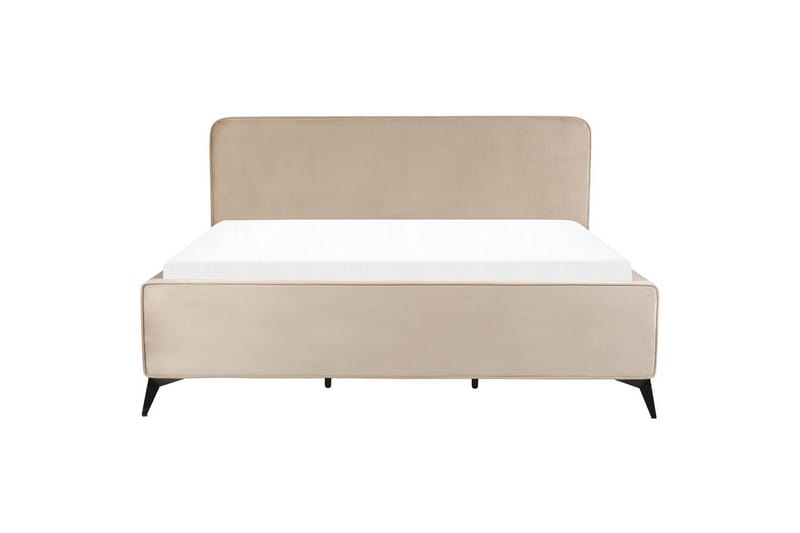 Säng med lamellram Valognes - Taupe, svart, 180x200 cm - Möbler - Sovrum - Sängram & sängstomme