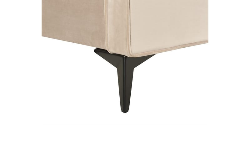 Säng med lamellram Valognes - Taupe, svart, 180x200 cm - Möbler - Sovrum - Sängram & sängstomme