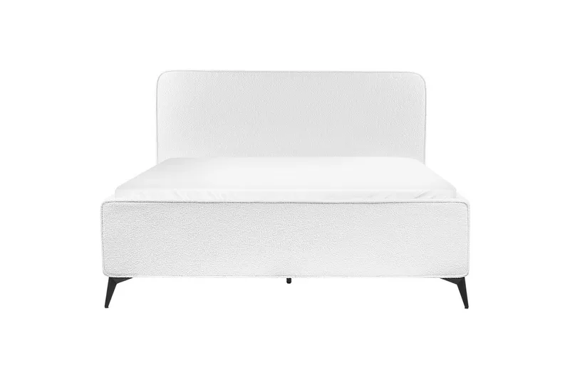 Säng med lamellram Valognes - Vit, Svart, 160x200 cm - Möbler - Sovrum - Sängram & sängstomme