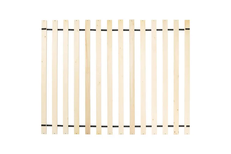 Säng med lamellram Valognes - Vit, Svart, 160x200 cm - Möbler - Sovrum - Sängram & sängstomme