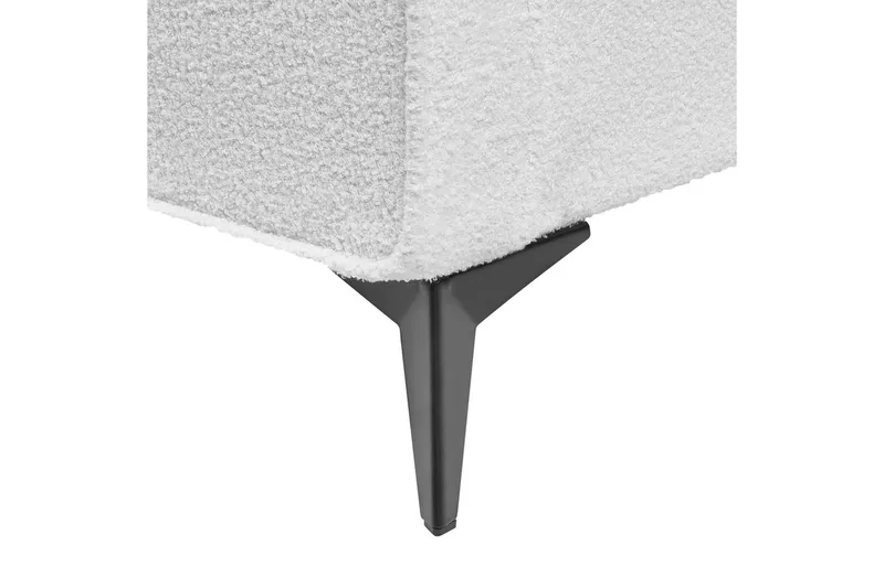 Säng med lamellram Valognes - Vit, Svart, 160x200 cm - Möbler - Sovrum - Sängram & sängstomme