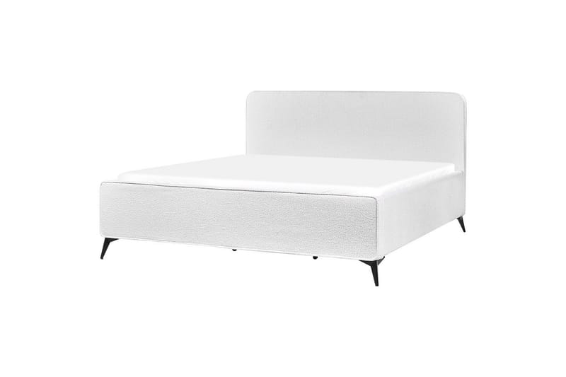 Säng med lamellram Valognes - Vit, Svart, 180x200 cm - Möbler - Sovrum - Sängram & sängstomme