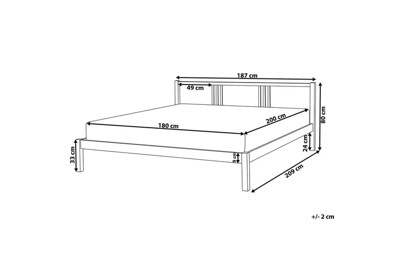 Säng med lamellram Vannes - 180x200 cm - Möbler - Sovrum - Sängram & sängstomme