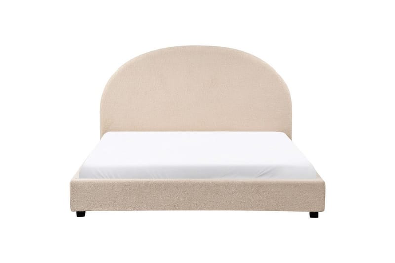 Säng med lamellram Vaucluse - Beige/Bouclé, 160x200 cm - Möbler - Sovrum - Sängram & sängstomme