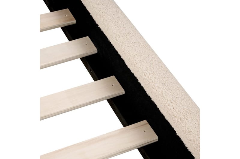 Säng med lamellram Vaucluse - Beige/Bouclé, 160x200 cm - Möbler - Sovrum - Sängram & sängstomme