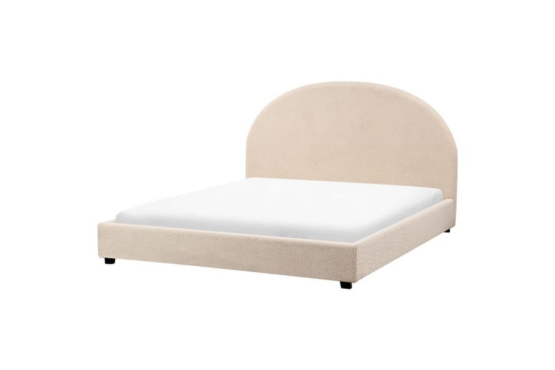 Säng med lamellram Vaucluse - Beige/Bouclé, 160x200 cm - Möbler - Sovrum - Sängram & sängstomme