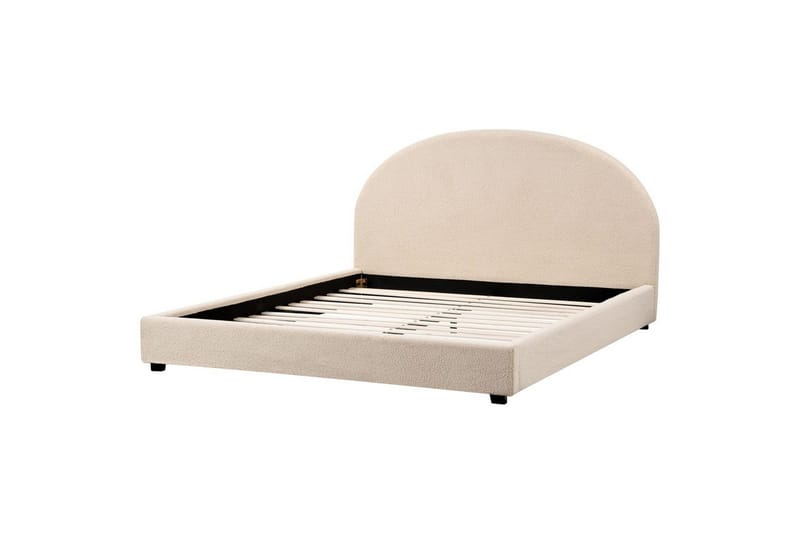 Säng med lamellram Vaucluse - Beige/Bouclé, 180x200 cm - Möbler - Sovrum - Sängram & sängstomme