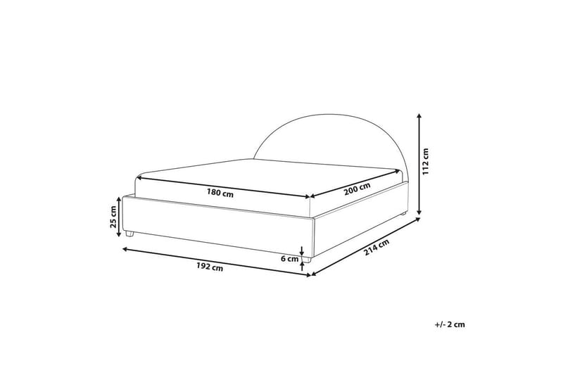 Säng med lamellram Vaucluse - Beige/Bouclé, 180x200 cm - Möbler - Sovrum - Sängram & sängstomme