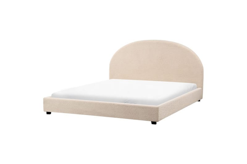 Säng med lamellram Vaucluse - Beige/Bouclé, 180x200 cm - Möbler - Sovrum - Sängram & sängstomme