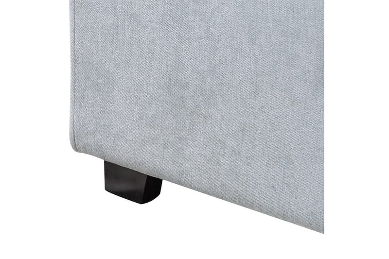 Säng med lamellram Vaucluse - Ljusblå/Polyester, 160x200 cm - Möbler - Sovrum - Sängram & sängstomme