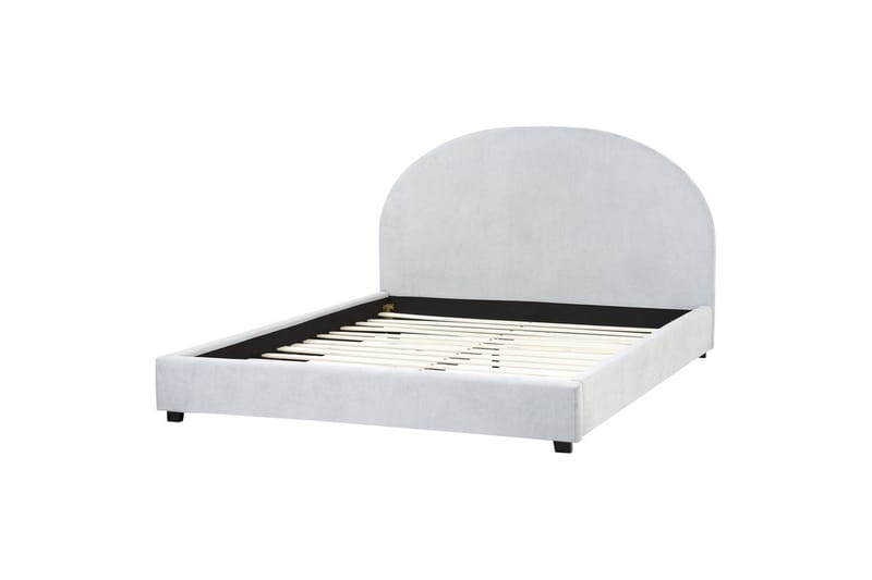 Säng med lamellram Vaucluse - Ljusblå/Polyester, 160x200 cm - Möbler - Sovrum - Sängram & sängstomme