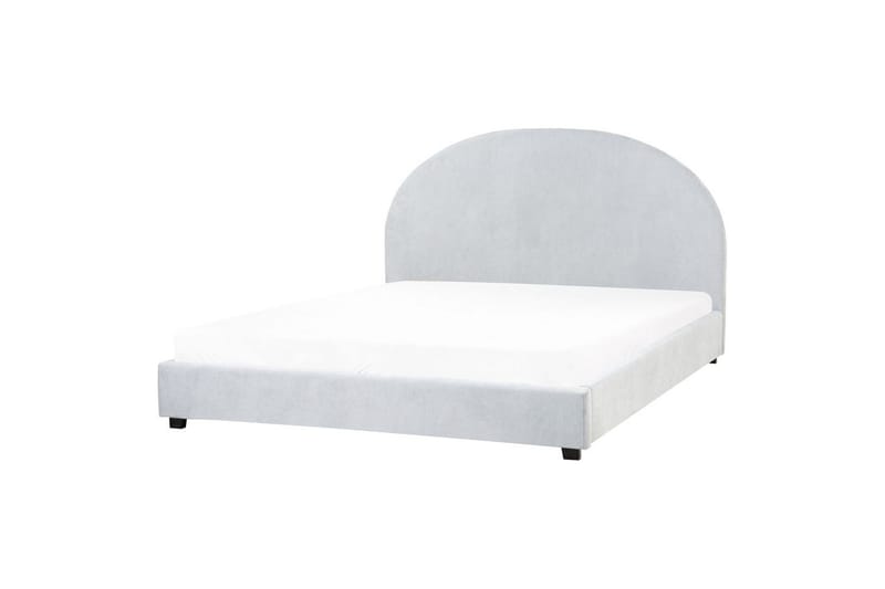 Säng med lamellram Vaucluse - Ljusblå/Polyester, 160x200 cm - Möbler - Sovrum - Sängram & sängstomme