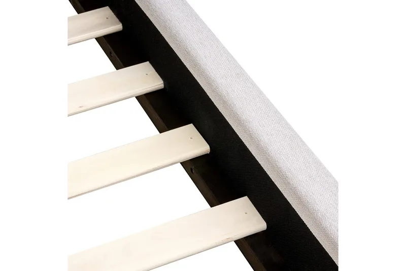 Säng med lamellram Vaucluse - Vit/Polyester, 160x200 cm - Möbler - Sovrum - Sängram & sängstomme