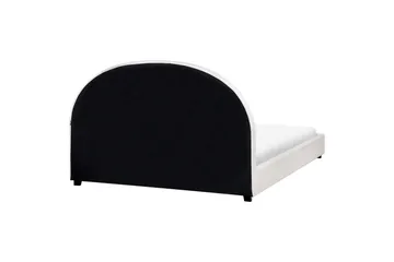 Säng med lamellram Vaucluse - Vit/Polyester, 160x200 cm - Möbler - Sovrum - Sängram & sängstomme